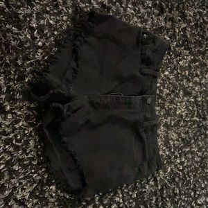 Super cute black denim jean shorts